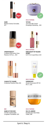 Sephora’s Spring email newsletter